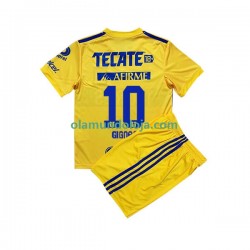 Camisola Tigres UANL André-Pierre Gignac 10 Criança Equipamento Primeiro 2022-2023 Manga Curta